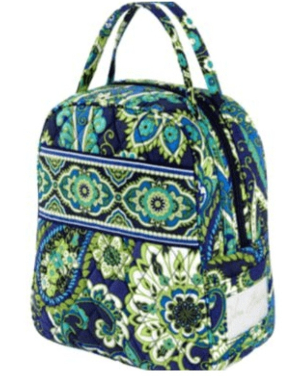 Vera Bradley Rhythm & Blues Paisley Quilted Insulated Lunch Bag